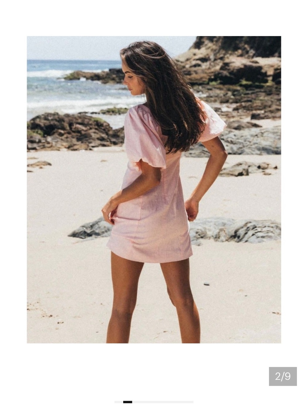 NWT SNDYS Everyday Tuscany Dress in Baby Pink Mini Length Size M - Picture 2 of 11